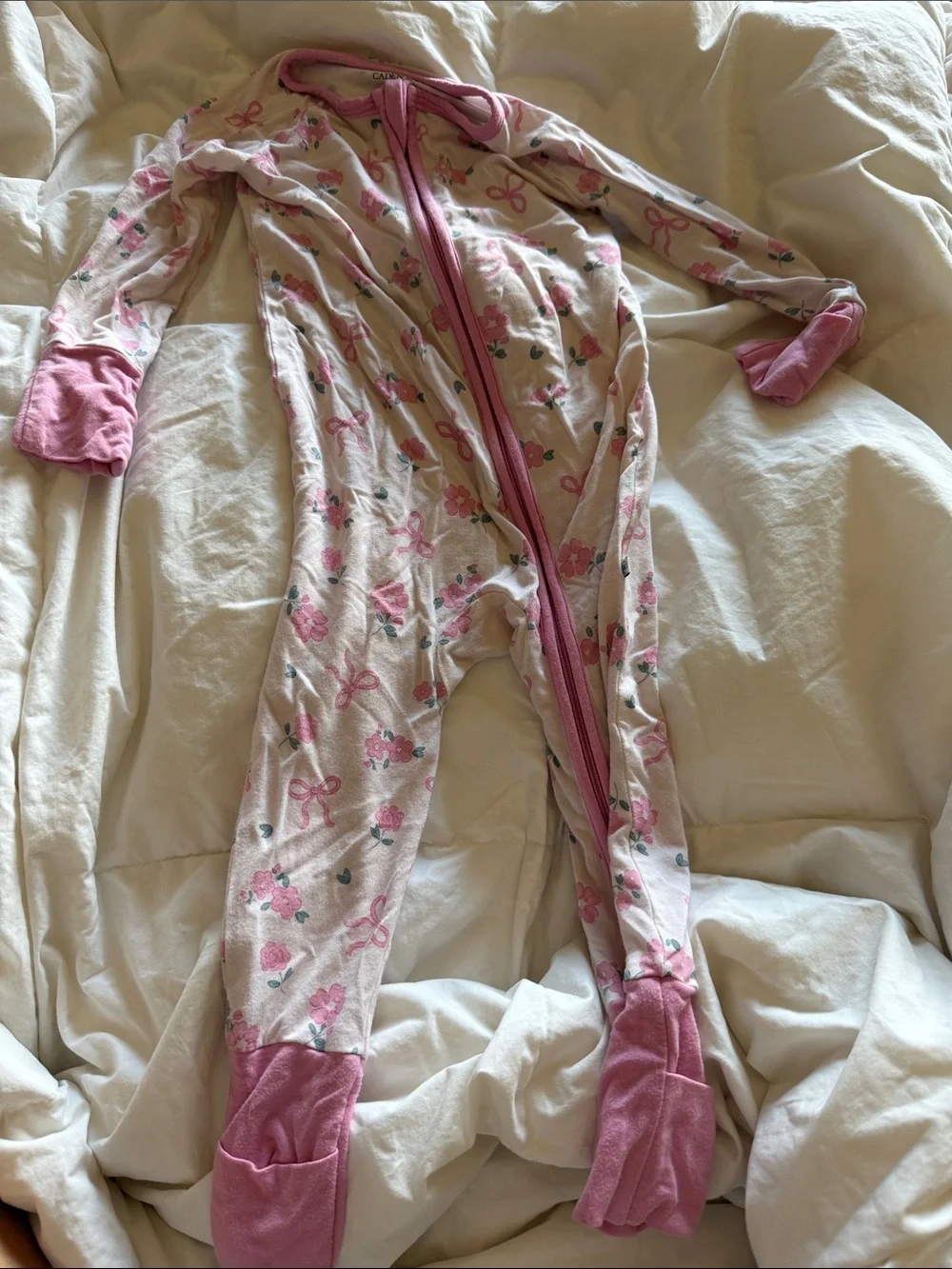 Caden Lane bamboo convertible footie pajamas